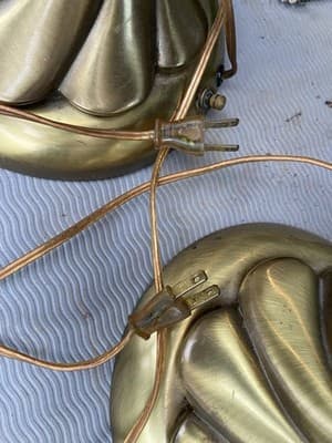 REMBRANDT Masterpiece Collection Brass Swirl Table Lamp Milk Glass Diffuser - Thumbnail 7