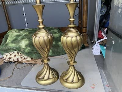 REMBRANDT Masterpiece Collection Brass Swirl Table Lamp Milk Glass Diffuser - Thumbnail 8