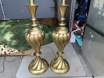 REMBRANDT Masterpiece Collection Brass Swirl Table Lamp Milk Glass Diffuser - Thumbnail 12