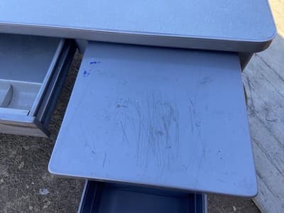 Steelcase Vintage Mid Century Metal Tanker Desk - Thumbnail 5