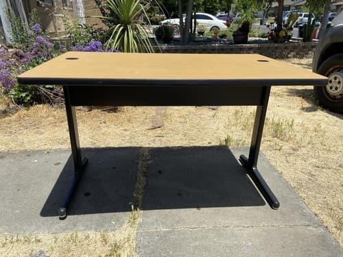 Vintage Herman Miller George Nelson Action Desk In Oak - Thumbnail 2