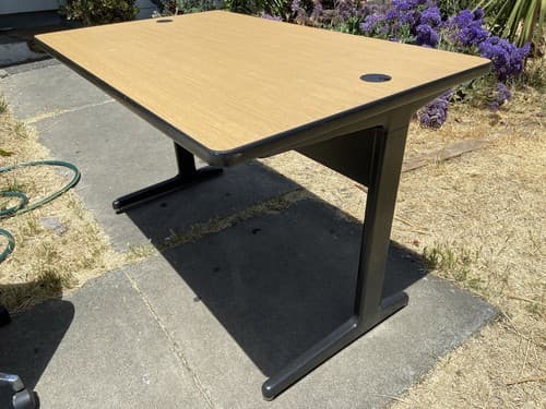 Vintage Herman Miller George Nelson Action Desk In Oak - Thumbnail 10