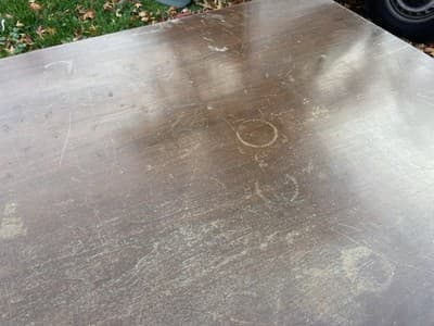 Antique Vintage Oak Library Teachers Arts & Crafts Desk Table - Thumbnail 6