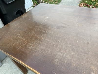 Antique Vintage Oak Library Teachers Arts & Crafts Desk Table - Thumbnail 15