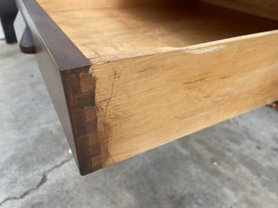 Antique Vintage Oak Library Teachers Arts & Crafts Desk Table - Thumbnail 13