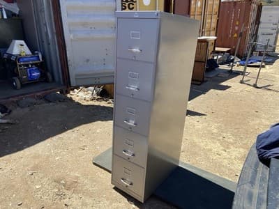 Vintage Allsteel Industrial Metal File Cabinet - Image 1