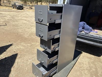 Vintage Allsteel Industrial Metal File Cabinet - Thumbnail 5