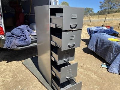 Vintage Allsteel Industrial Metal File Cabinet - Thumbnail 6