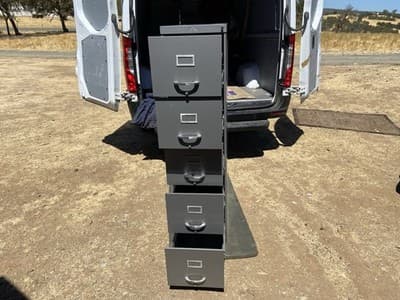 Vintage Allsteel Industrial Metal File Cabinet - Thumbnail 7