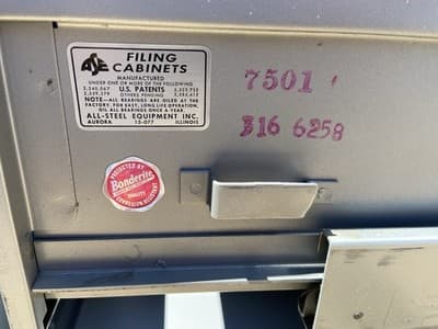 Vintage Allsteel Industrial Metal File Cabinet - Thumbnail 9