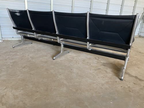 Vintage Mid Century Herman Miller Eames Tandem Sling 4 Seat Airport Seats - Thumbnail 4