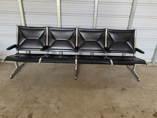 Vintage Mid Century Herman Miller Eames Tandem Sling 4 Seat Airport Seats - Thumbnail 9