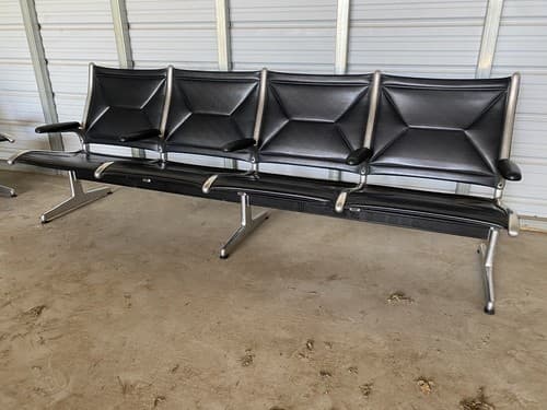 Vintage Mid Century Herman Miller Eames Tandem Sling 4 Seat Airport Seats - Thumbnail 7