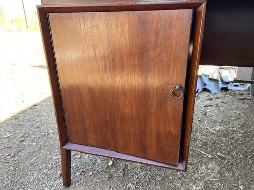 Vintage Mid Century Modern Danish Teak Import Writing Desk Needs Repairs - Thumbnail 2