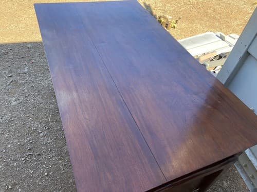 Vintage Mid Century Modern Danish Teak Import Writing Desk Needs Repairs - Thumbnail 9