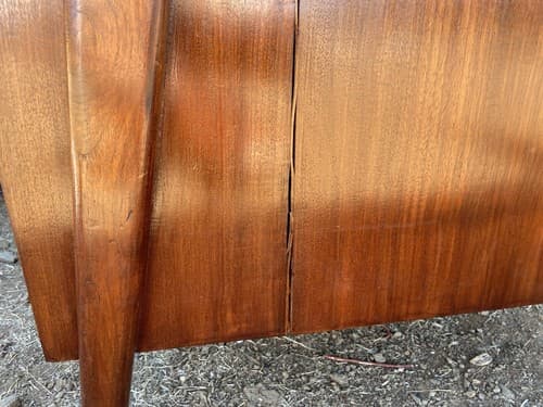 Vintage Mid Century Modern Danish Teak Import Writing Desk Needs Repairs - Thumbnail 12