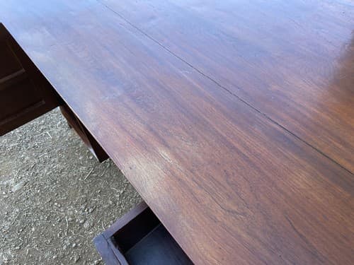 Vintage Mid Century Modern Danish Teak Import Writing Desk Needs Repairs - Thumbnail 16