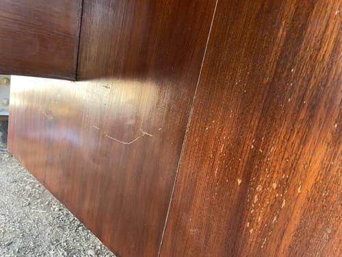 Vintage Mid Century Modern Danish Teak Import Writing Desk Needs Repairs - Thumbnail 10