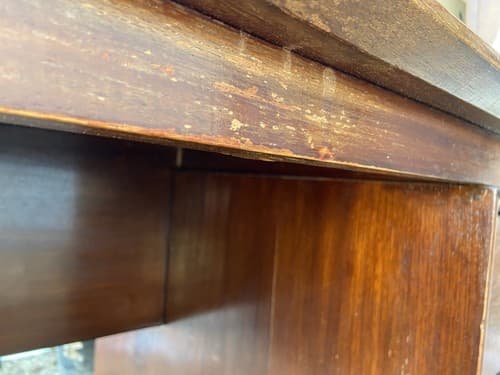 Vintage Mid Century Modern Danish Teak Import Writing Desk Needs Repairs - Thumbnail 6