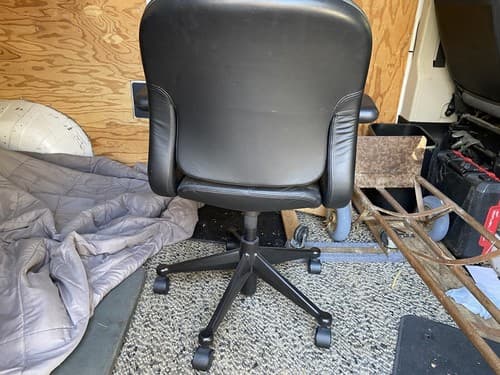 Vintage Herman Miller Equa Leather Rolling Desk Chair - Thumbnail 3