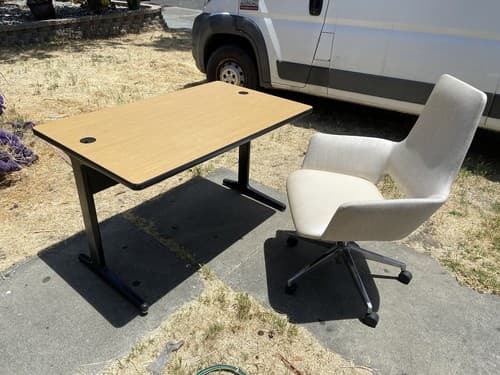 Vintage Mid Century Modern Herman Miller Table And Modern Office Chair - Thumbnail 20