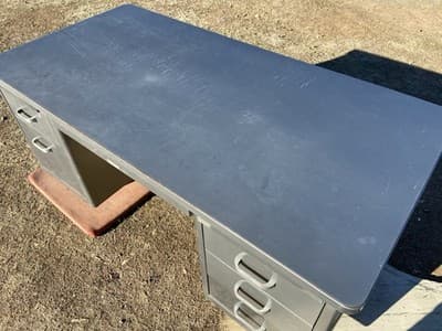 Vintage McDowell And Craig  Steel Tanker Desk Table - Thumbnail 21