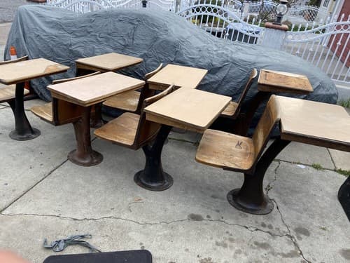 Antique ELEMENTARY SCHOOL DESKs - Thumbnail 19