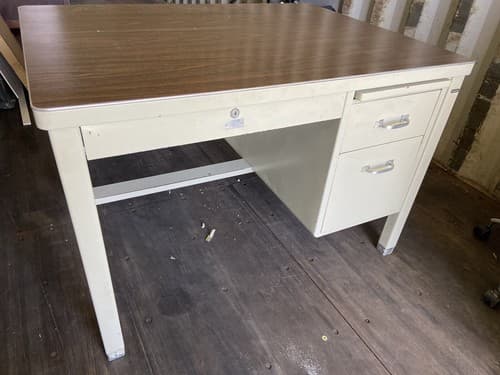 METAL INDUSTRIAL Steel TANKER DESK By The General Fireproofing Company - Thumbnail 3