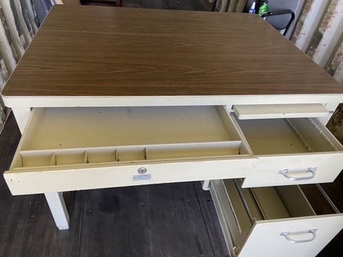 METAL INDUSTRIAL Steel TANKER DESK By The General Fireproofing Company - Thumbnail 7