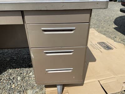 Vintage Art Metal Tanker Desk Library Table - Thumbnail 4