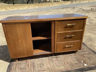 Jofco Furniture Vintage Mid Century Modern Walnut Credenza - Thumbnail 7