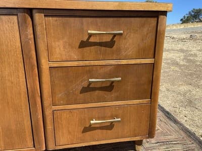 Jofco Furniture Vintage Mid Century Modern Walnut Credenza - Thumbnail 15