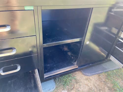 Vintage Mid Century Modern Steel Tanker Credenza - Thumbnail 3