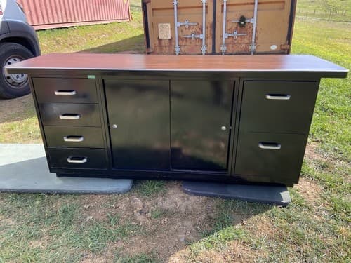 Vintage Mid Century Modern Steel Tanker Credenza - Thumbnail 2