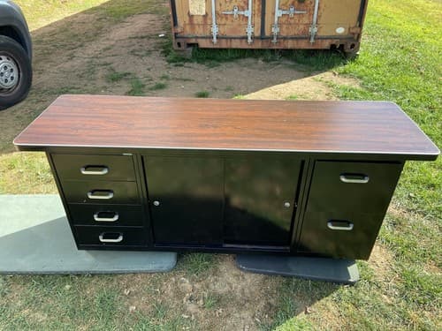 Vintage Mid Century Modern Steel Tanker Credenza - Thumbnail 5
