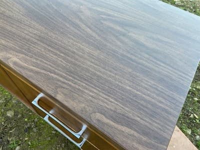 Vintage Wood Mid Century MCM Executive Sideboard Credenza Office Furniture - Thumbnail 4