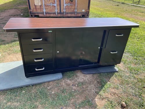 Vintage Mid Century Modern Steel Tanker Credenza - Thumbnail 8