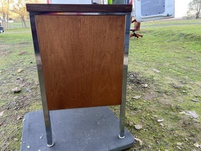 Vintage Wood Mid Century MCM Executive Sideboard Credenza Office Furniture - Thumbnail 5