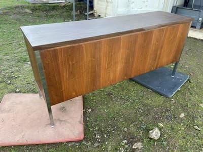 Vintage Wood Mid Century MCM Executive Sideboard Credenza Office Furniture - Thumbnail 18