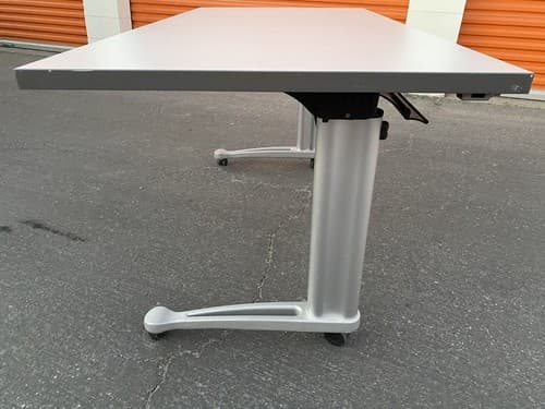 Vintage Knolll Flip Top Executive Desk Computer Training Table - Thumbnail 8