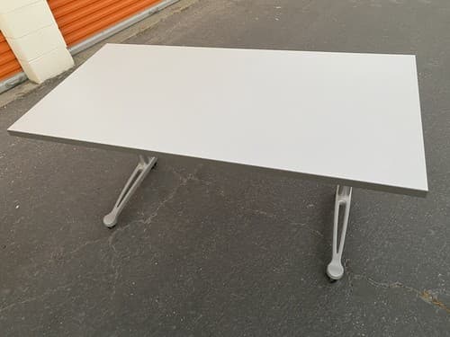 Vintage Knolll Flip Top Executive Desk Computer Training Table - Thumbnail 7