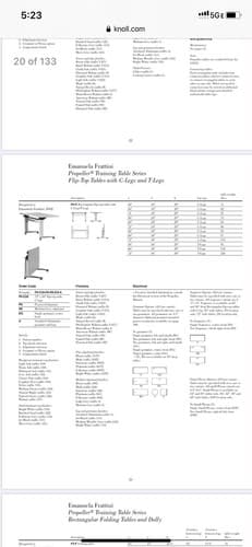 Vintage Knolll Flip Top Executive Desk Computer Training Table - Thumbnail 13