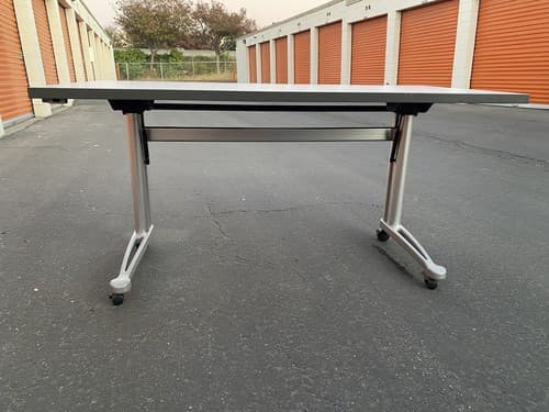 Vintage Knolll Flip Top Executive Desk Computer Training Table - Thumbnail 11