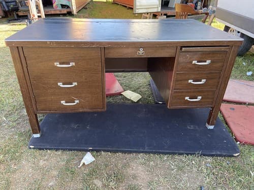 Steel Metal Tanker Desk , General Fireproofing Company Table - Thumbnail 3