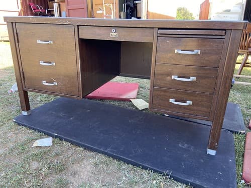 Steel Metal Tanker Desk , General Fireproofing Company Table - Thumbnail 4