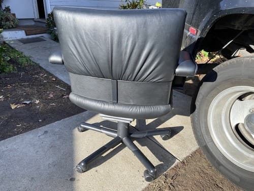 🔥🔥RARE 1990s Mario Bellini Vitra Figura Post Modern Desk Chairs Leather x6 - Thumbnail 3