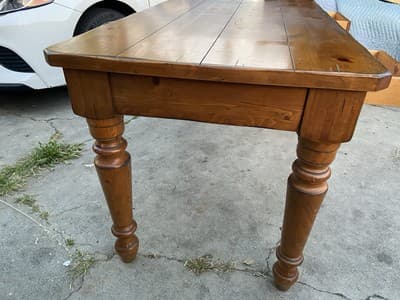 Drexel Furniture Farmhouse Style Pine Wood Rustic Desk Table - Thumbnail 6