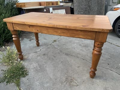 Drexel Furniture Farmhouse Style Pine Wood Rustic Desk Table - Thumbnail 13