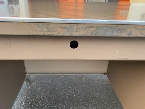 Vintage Devon W.H. Harper Metal Tanker Executive Desk - Thumbnail 6