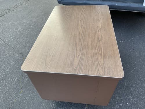 Vintage Devon W.H. Harper Metal Tanker Executive Desk - Thumbnail 8